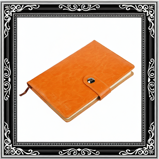 PU Leather Cover Notebook Memopad With Calendar World Map And Silk Ribbon