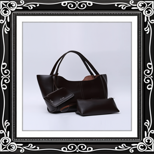 Brown SHK108 Faux Leather Women Hand And Shoulder Bag With Wallet And Makeup Bag