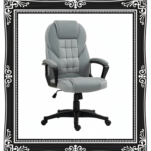 Faux Leather Office Chair - Grey