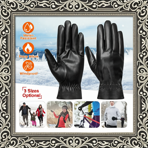 Unisex Leather Winter Warm Gloves Outdoor Windproof Soft Gloves
