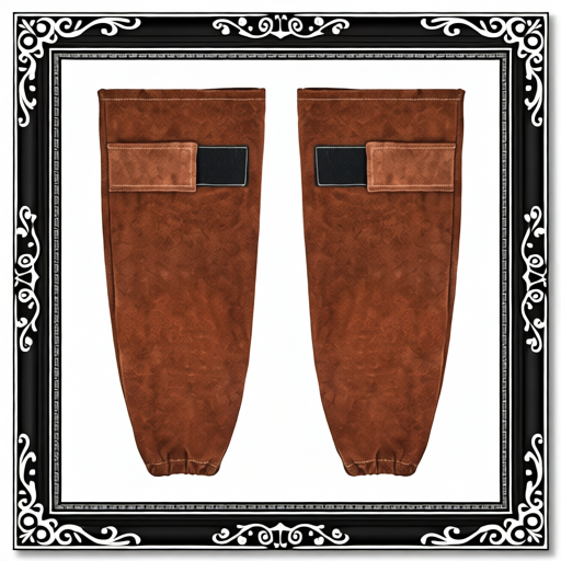 Leather Welding Sleeves, Heavy Duty Cowhide Flame Resistant Work Sleeves For Arm Protection, Heat-Resistant Safety Sleeve For Welding, Blacksmithing, Woodworking, Gardening