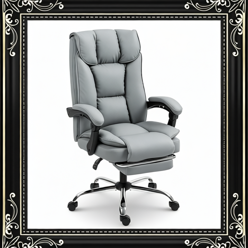 Reclining Faux Leather Swivel Office Chair - Black
