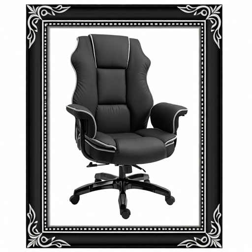Vinsetto Faux Leather Executive Office Chair, With Contrast Piping - Black/White