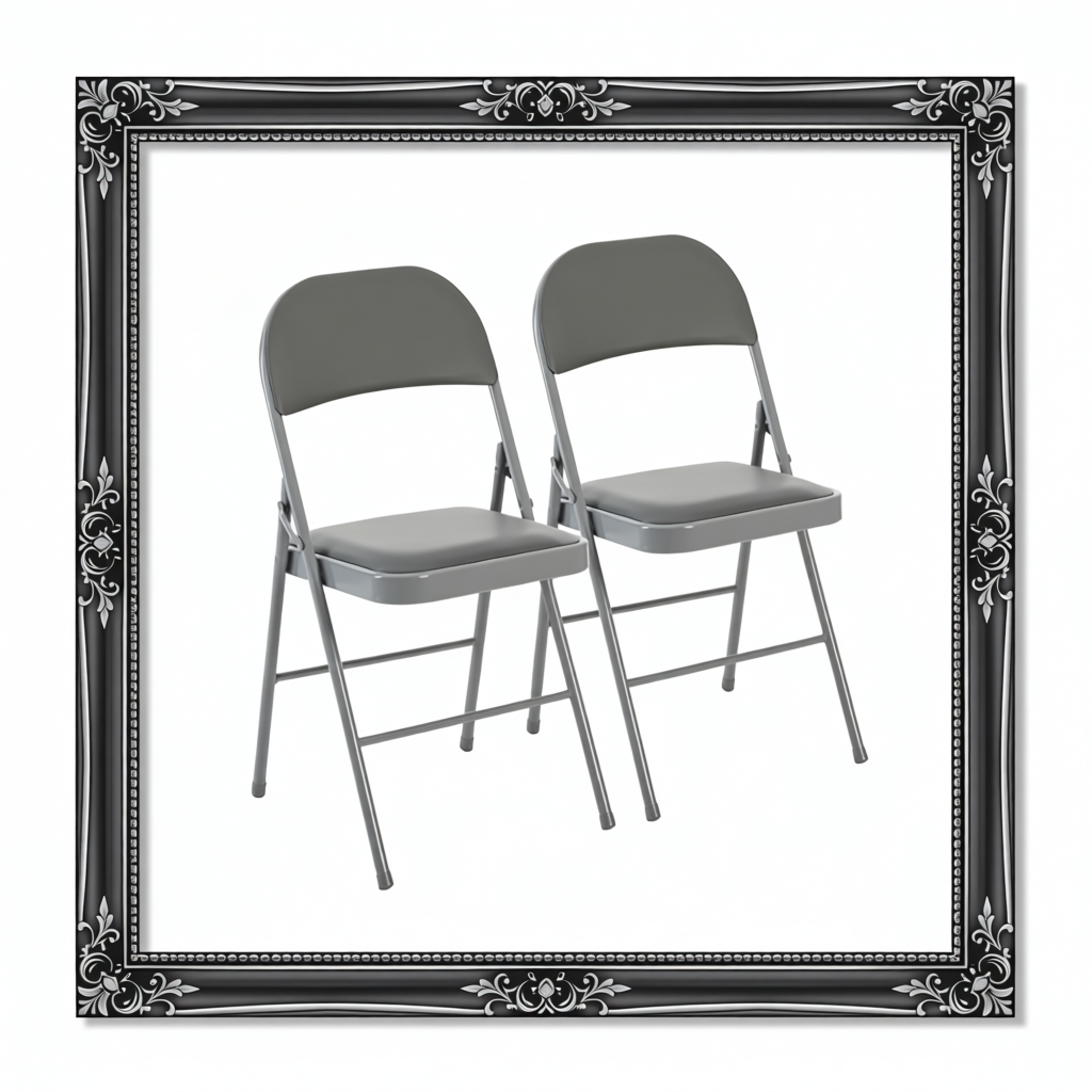 Folding Chair, Leather Padded Folding Chairs, Easy To Use And Store, Outdoor And Indoor, For Home, Office, Party, Comfy