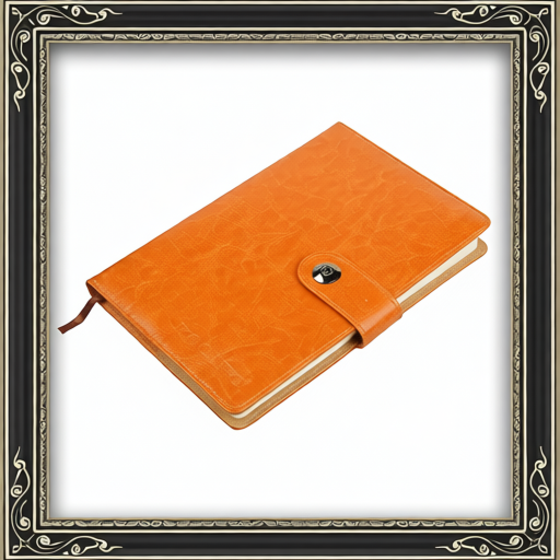 PU Leather Cover Notebook Memopad With Calendar World Map And Silk Ribbon