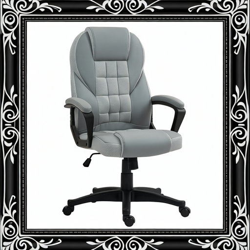Faux Leather Office Chair - Grey