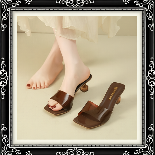 French Style Crystal Thin Heel Sandals