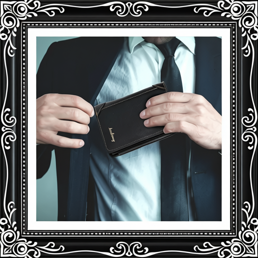 Men Leather Wallet ID Card Holder