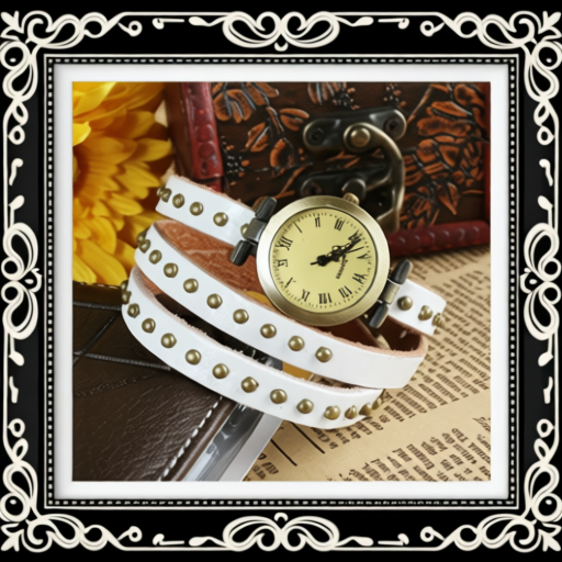 Fashionable Rivet Leather Belt Retro Watch Hand Chain