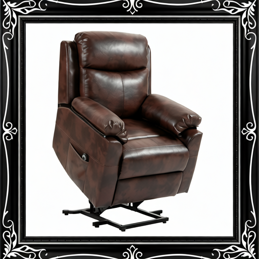 Faux Leather 70° Electric Riser Recliner Chair, Dark Brown