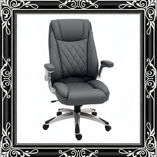 Vinsetto Faux Leather Executive Swivel Office Chair - Dark Grey