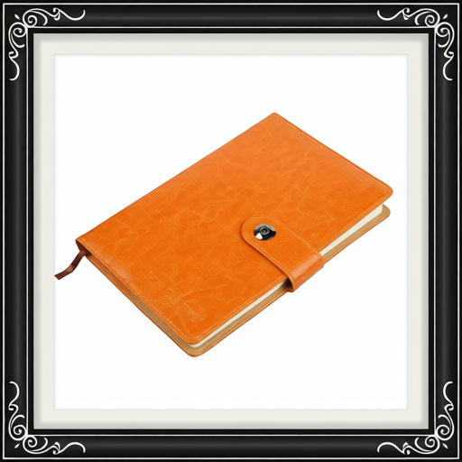 PU Leather Cover Notebook Memopad With Calendar World Map And Silk Ribbon