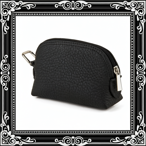 Leather Zippered Coin Wallet