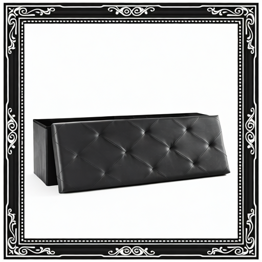 Foldable Storage Ottoman Bench 43in