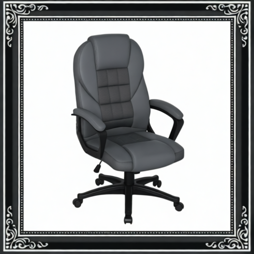 Faux Leather Office Chair - Charcoal Grey