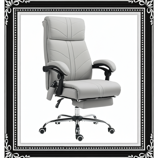 Vinsetto Faux Leather Massage Office Chair - Light Grey