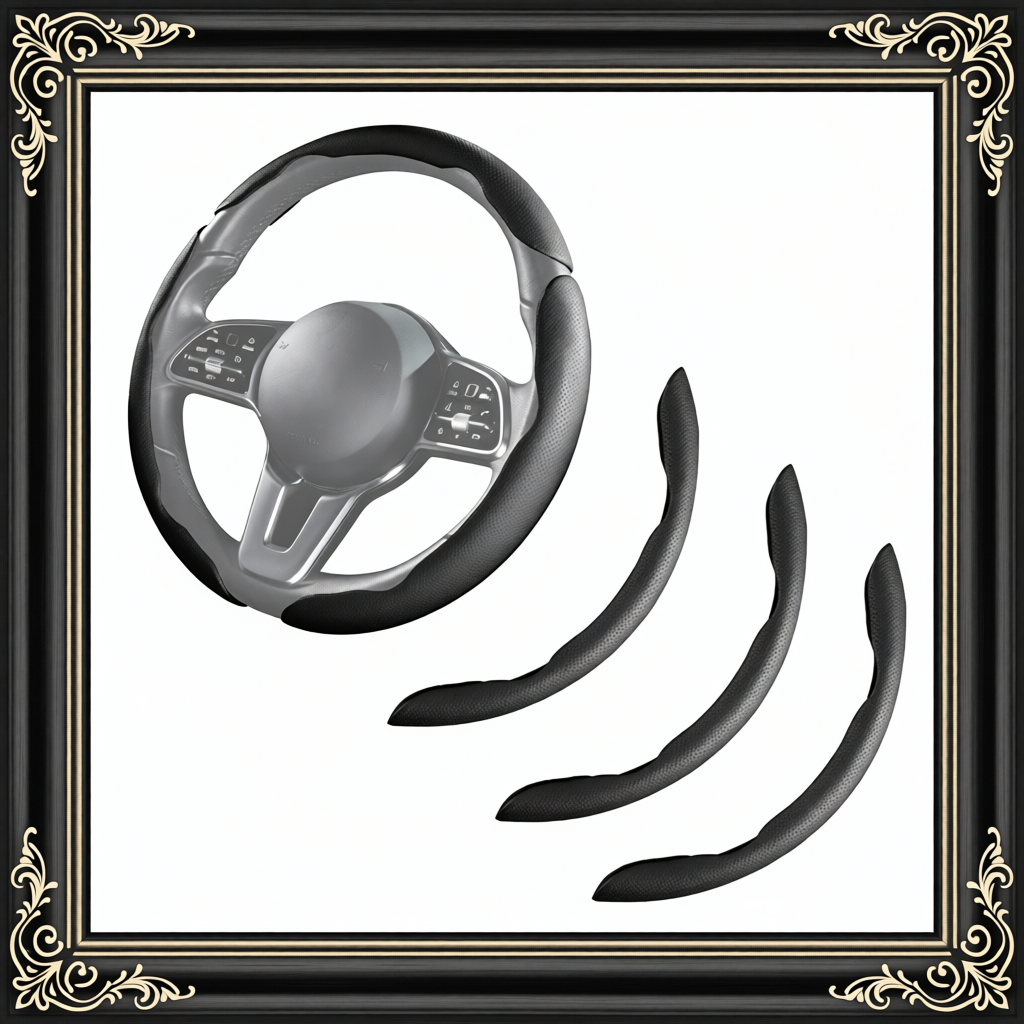 Car Steering Wheel Cover - Black And Gray