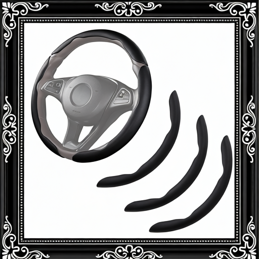 Black Car Steering Wheel Cover