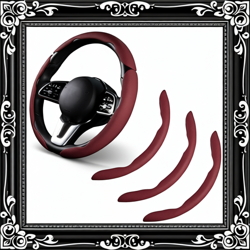 Car Steering Wheel Cover - Red Wine Color