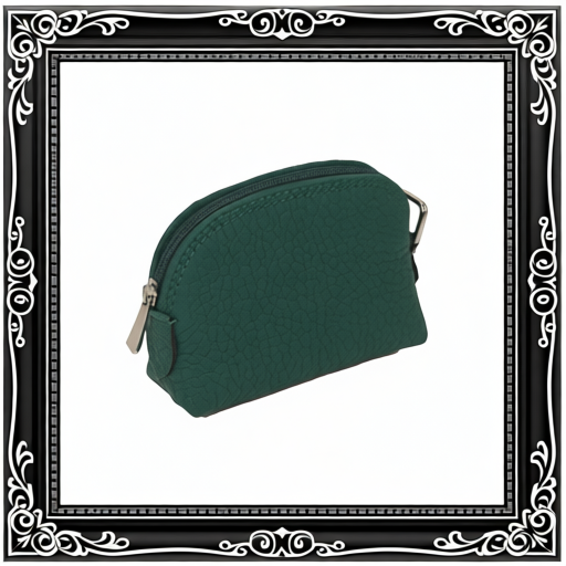 Leather Zippered Coin Wallet