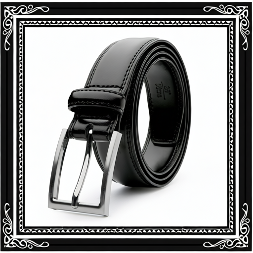 Black 100cm Womens Genuine Leather Dress Belt