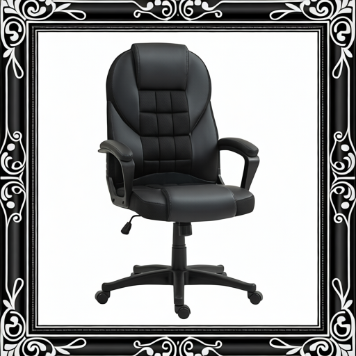 Faux Leather Office Chair - Black