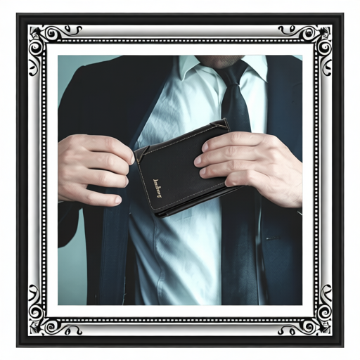 Men Leather Wallet ID Card Holder Purse Trifold Clutch Money