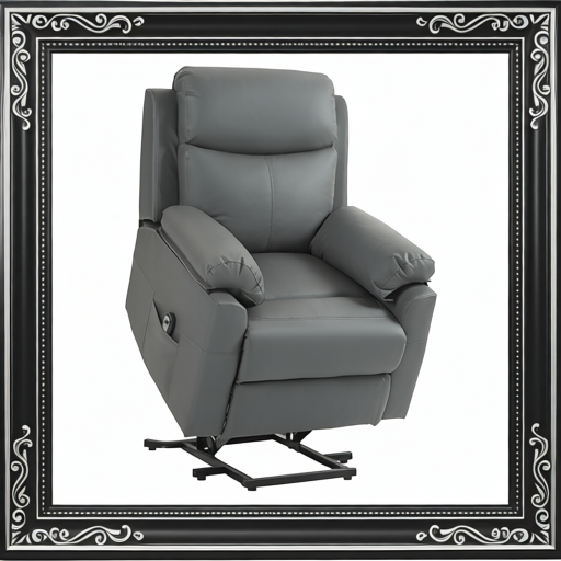 Faux Leather 70° Electric Riser Recliner Chair, Charcoal Grey
