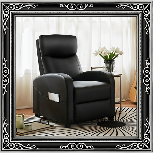 Recliner Chair PU Leather Recliner Sofa No Massage