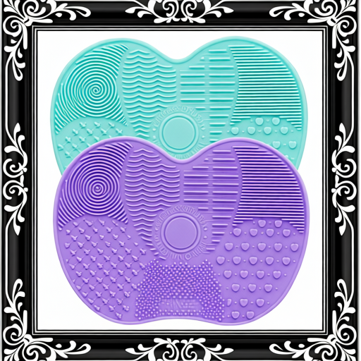 Professional Silicone Makeup Brush Cleaner Mat With Suction Cups - Portable Washing Pad For Deep Cleaning Cosmetic Brushes. Features Textured Surfaces & Strong Adhesion. 6 Color Options Available