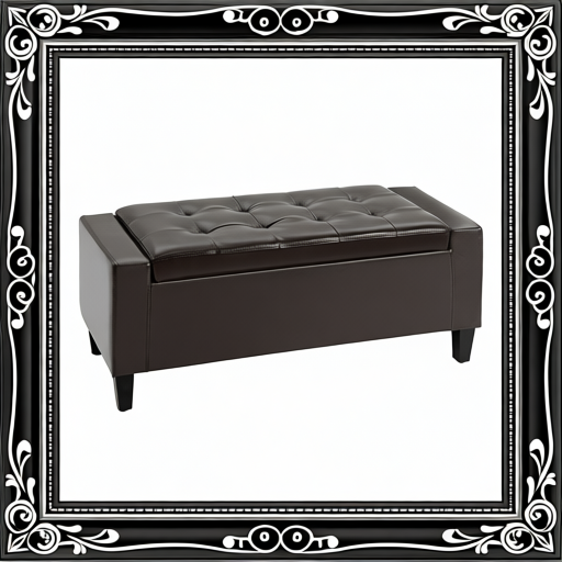PU Leather Storage Ottoman Bench