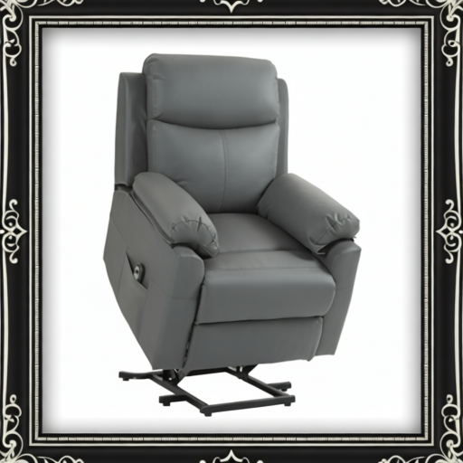 Faux Leather 70° Electric Riser Recliner Chair, Charcoal Grey