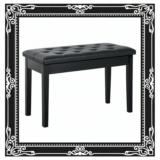 PU Leather Upholstered Piano Stool Makeup Stool