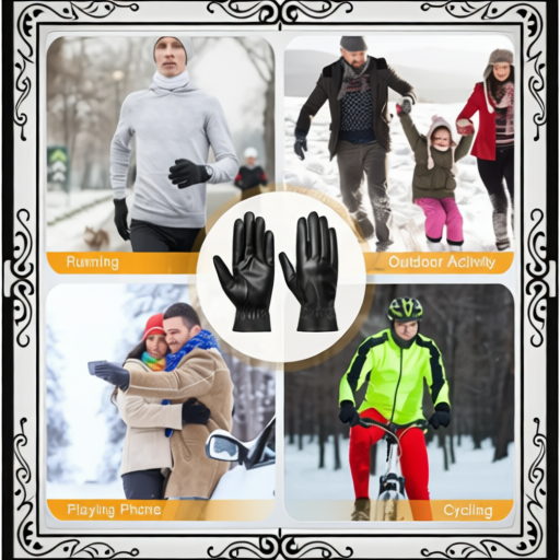 Unisex Leather Winter Warm Gloves Outdoor Windproof Soft Gloves