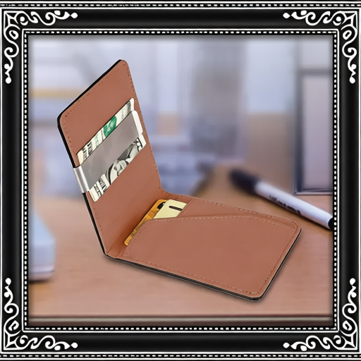 Unisex PU Leather Wallet RFID Blocking Slim Bifold Credit Card Holder With Money Clip