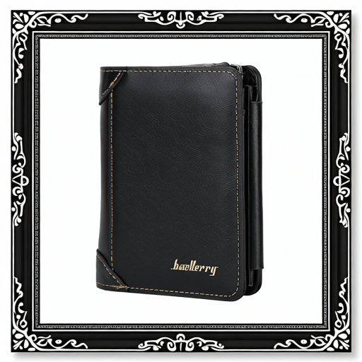 1Pc Men Leather Wallet ID Card Holder Purse Trifold Clutch Money Zipper With ID Window 14 Credit Card 1 ID Card