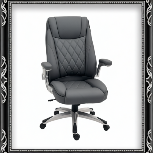 Vinsetto Faux Leather Executive Swivel Office Chair - Dark Grey