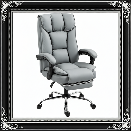 Reclining Faux Leather Swivel Office Chair - Black