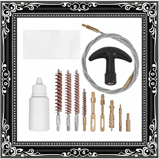 9Pcs Cleaning Kit Pull Through Gun Cleaning Kit For .17 .22 .270 .300 Calibre