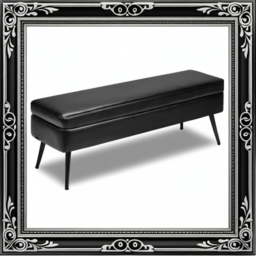 Leather Storage Ottoman Bench