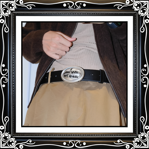 Graffiti-style Distressed Leather Belt