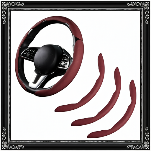 Car Steering Wheel Cover - Red Wine Color