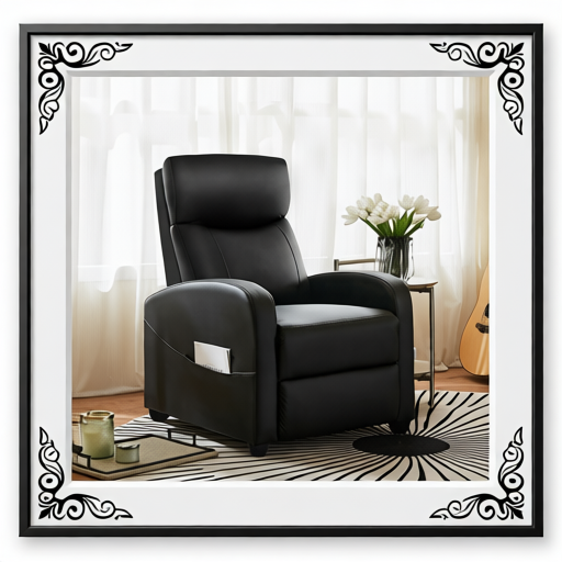 Recliner Chair PU Leather Recliner Sofa No Massage