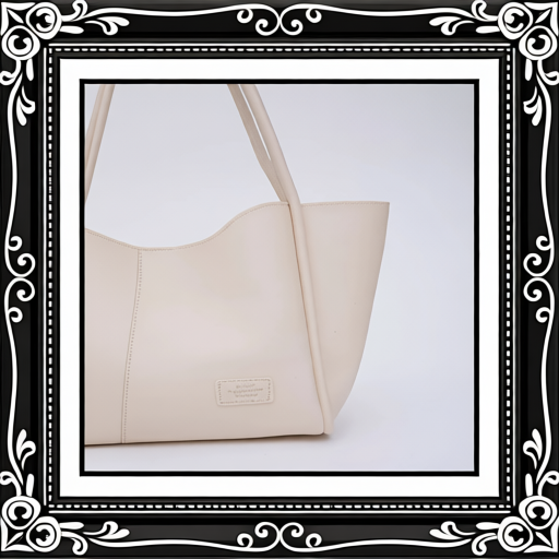 Cream SHK108 Faux Leather Bag