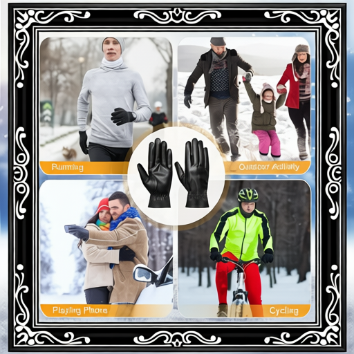 Unisex Leather Winter Warm Gloves Outdoor Windproof Soft Gloves