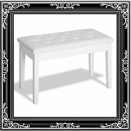 PU Leather Upholstered Piano Stool Makeup Stool Bench