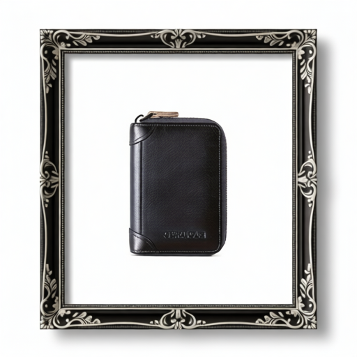 Genuine Leather Credit Card Holder Zipper Card Bag With 12 Card Slots Black