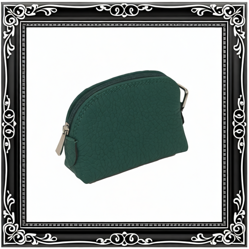 Leather Zippered Coin Wallet