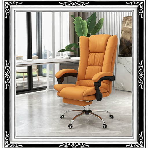 PU Leather Executive Massage Office Chair with 4 Vibration, Reclining w/ Adjustable Height, Swivel Wheels, Light Brown