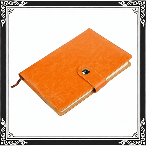 PU Leather Cover Notebook Memopad With Calendar World Map And Silk Ribbon